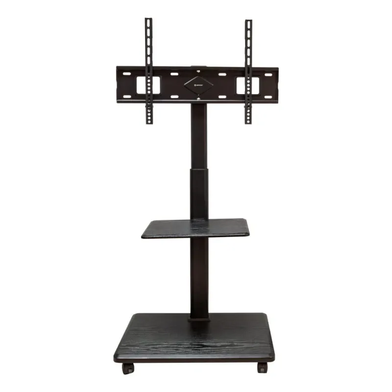 UK520B Suporte de chão universal p/ monitor/TV 32"-75", móvel com tabuleiro