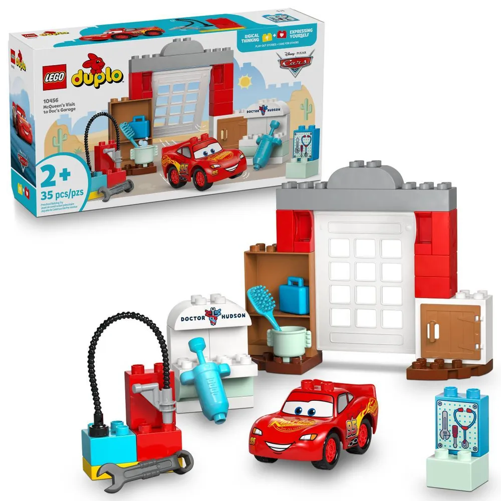 LEGO DUPLO Disney: Visita do McQueen à Garagem do Doc | Idades 2+ | 35 Peças | Item 10456