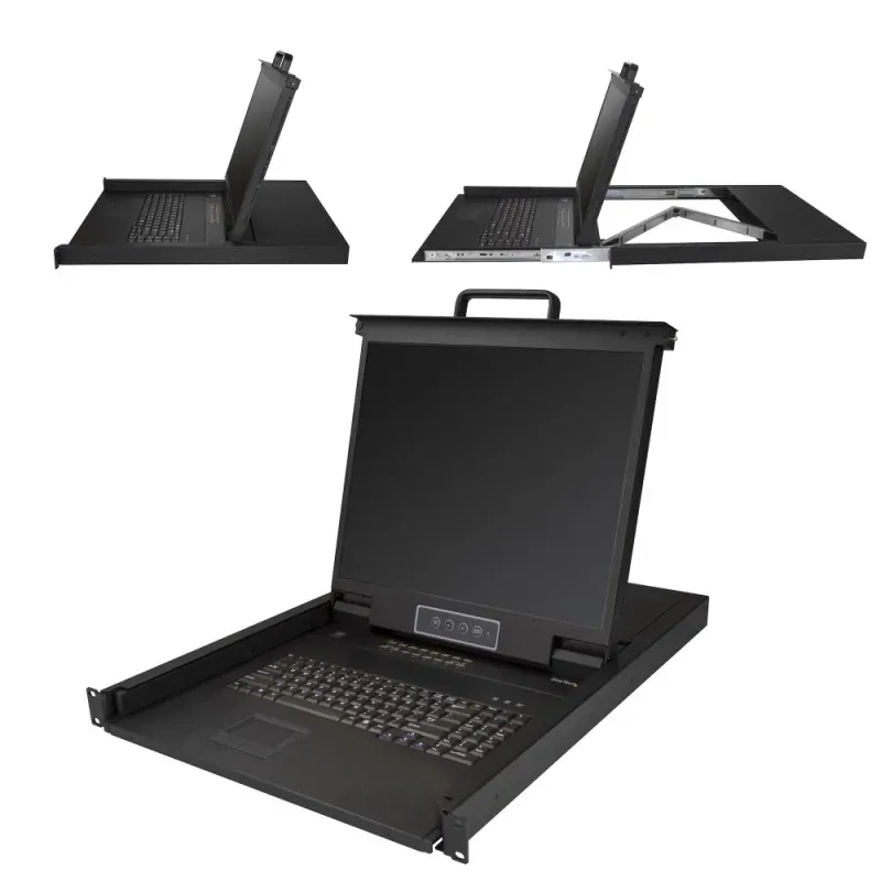 Consola KVM de montagem em rack 16 portas LCD 19"