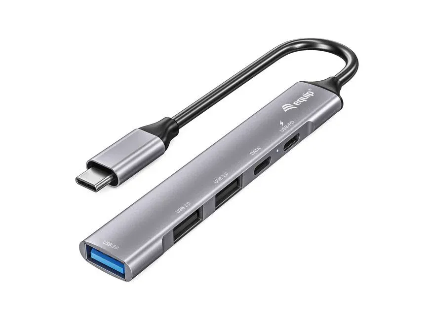 HUB EQUIP USB 3.0/2.0 de 5 portas com USB-C 100 W USB