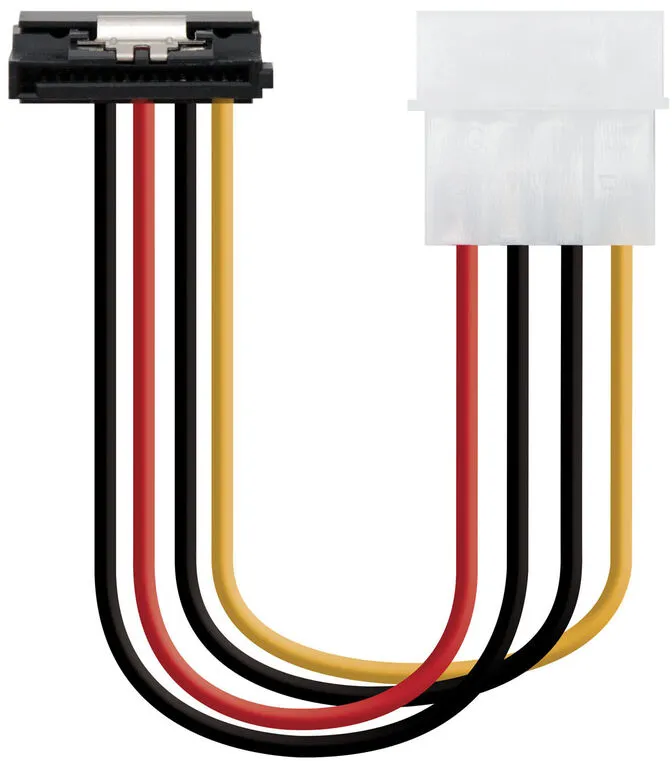Cabo de Alimentação SATA Angular Nanocable Molex 4Pin/M SATA/F 16CM