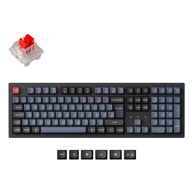 Teclado Mecânico Keychron K10 Pro 100% Wireless Keychron K Pro Switch Red Linear