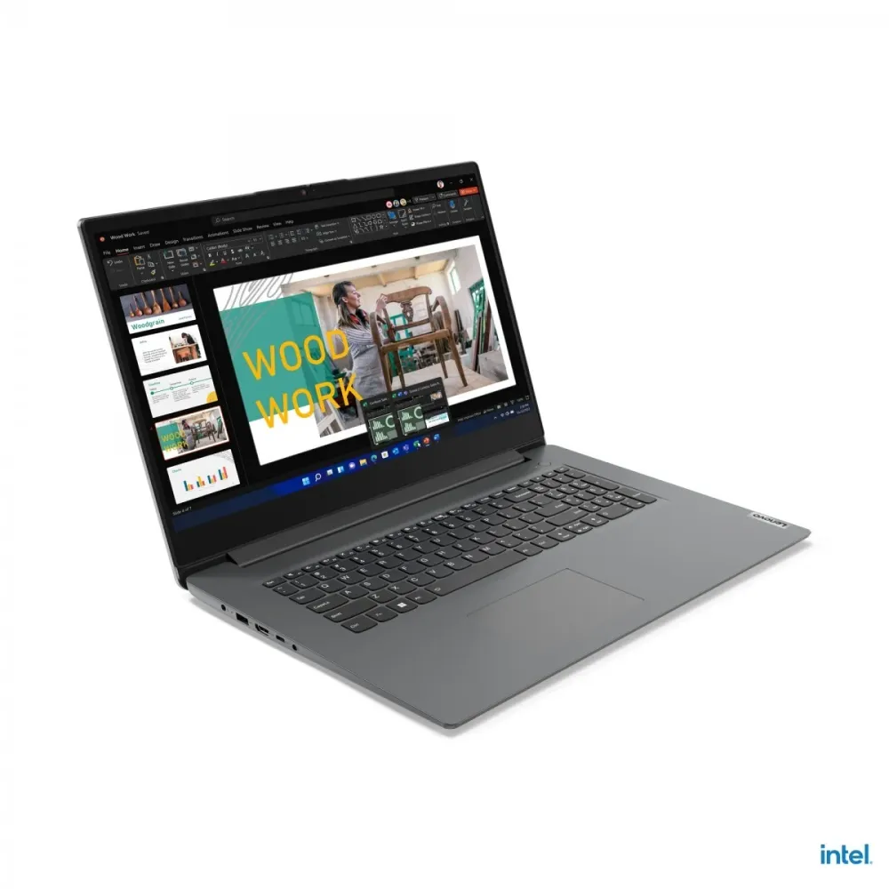 Portátil Lenovo V17 G4 IRU de 17,3" com processador Intel Core i5-13420H, 16 GB de RAM, SSD de 512 GB, Windows 11 Pro e leitor de cartões SD.