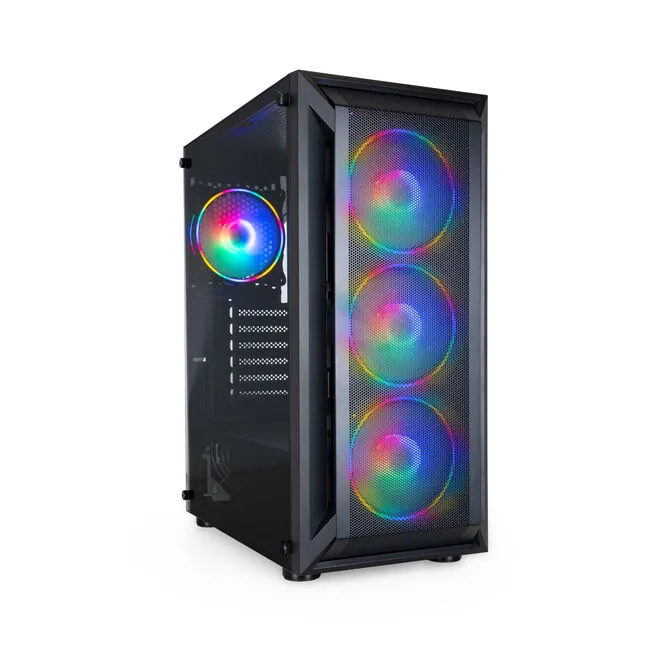 Caixa ATX Tooq RAGNAROK Mesh RGB c/ Vidro Temperado Preta