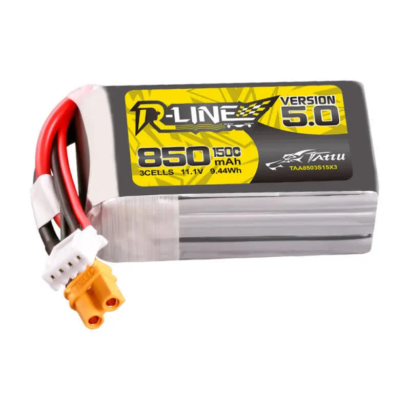 Gens Ace Bateria de drone Tattu R-Line 5.0 850mAh 3S 11.1V 150C XT30U-F