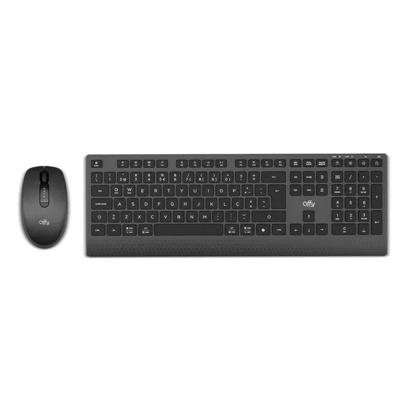 Teclado Offy Syncro Wireless Bluetooth completo silencioso ambidestro