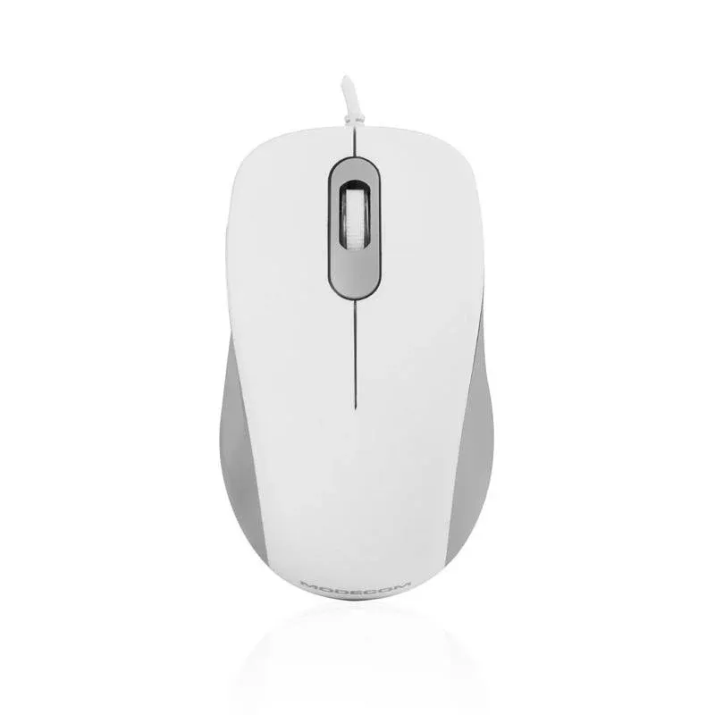 Rato Modecom MC-M10S USB 1000 DPI Branco Ambidestro Leve