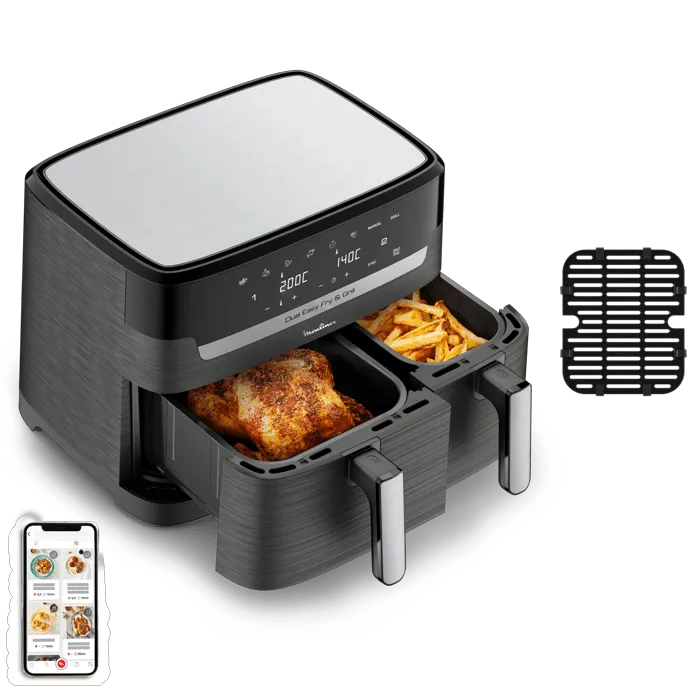 Moulinex Dual Easy Fry & Grill 8.3 L Cinza