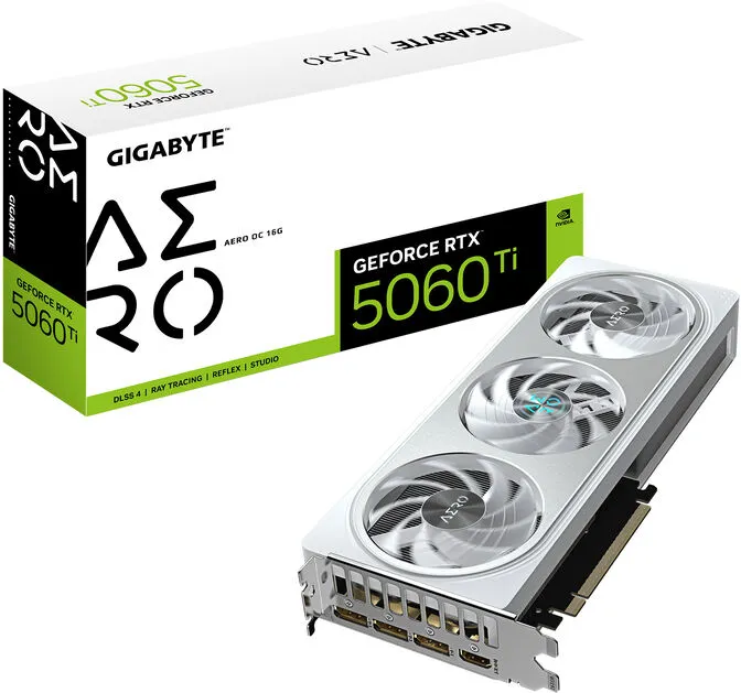 Gráfica Gigabyte GeForce® RTX 5060 Ti Aero OC 16GB GDDR7 DLSS4