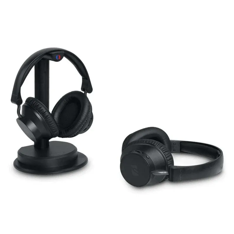 Auriculares Muse M-288 CTV sem fios e com cabo Bluetooth para TV, dobráveis, microfone preto