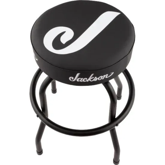 Jackson BANCO J Logo Barstool Black and White 24"