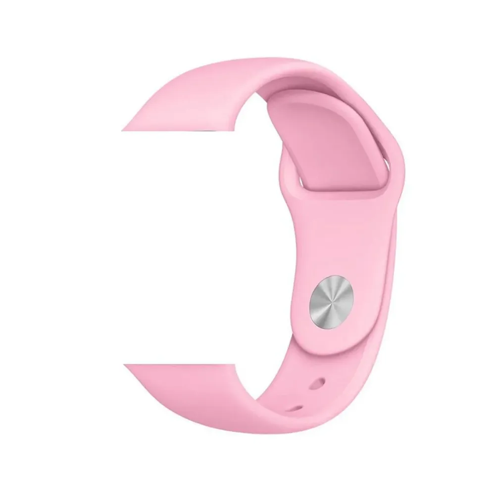 Bracelete Silicone Universal 22mm Rosa Claro