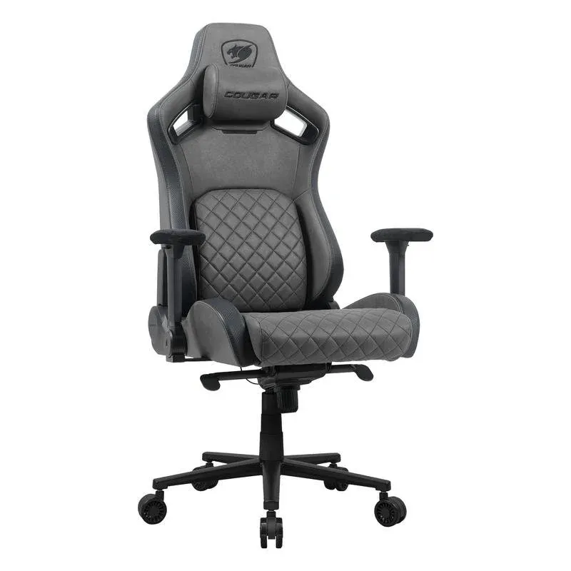Cadeira gaming Cougar Defensor S 150kg assento almofadado 4D preta/cinza