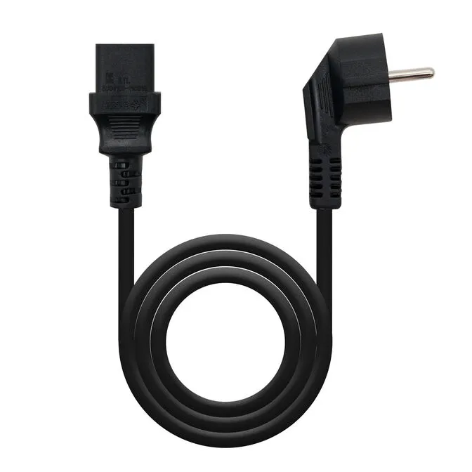 Cabo de Alimentação Nanocable CEE7/M - C13/F 2M Preto