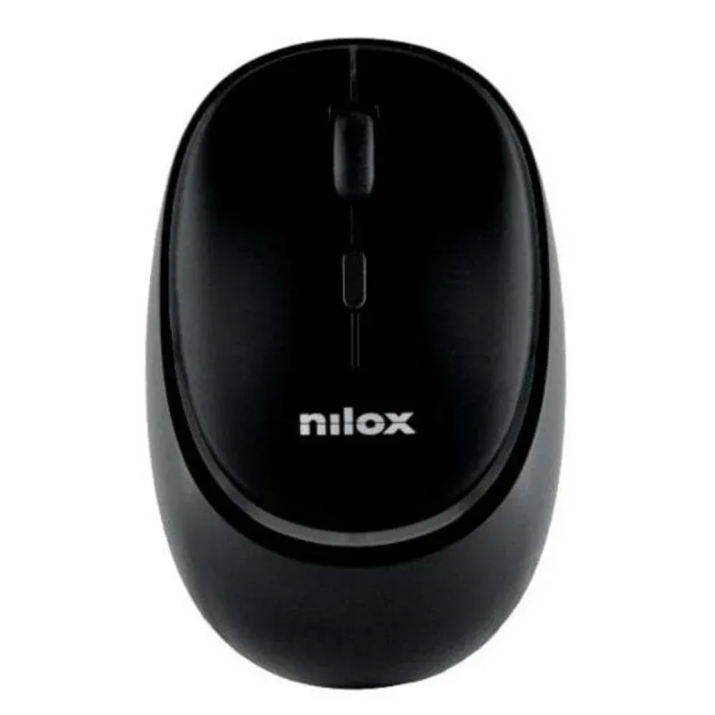 Nilox Rato Silencioso Sem Fios Bluetooth 1600DPI Recarregável com 4 Botões Preto