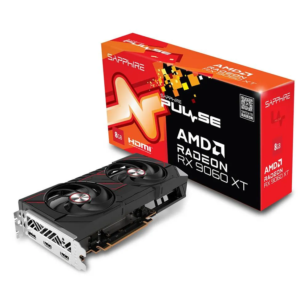 Placa Gráfica Sapphire AMD Radeon RX 9060 XT RDNA 4 Pulse 8GB GDDR6