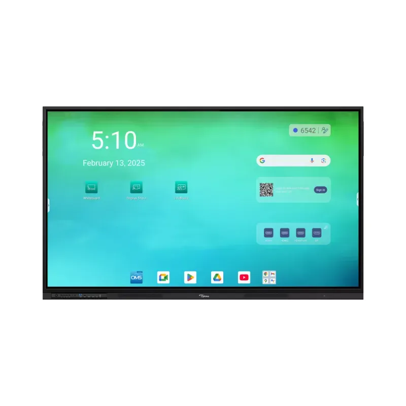 Monitor Interactivo Optoma Creative Touch Série 3 - 75" / 8GB / 64GB / 4K / Tátil / Android / IA / Wi-Fi 6 / Colunas 20W - 3753RK
