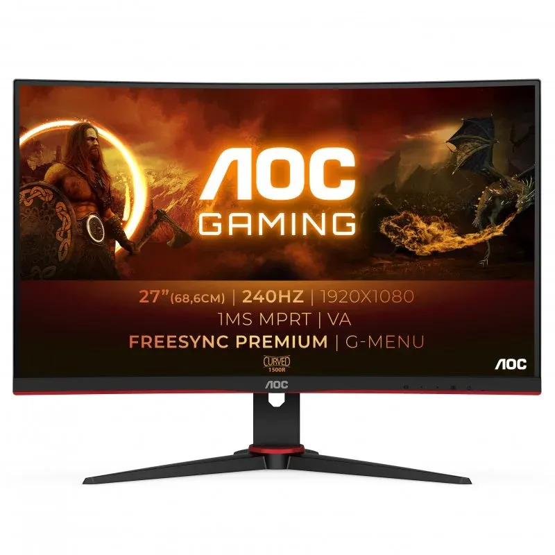 AOC C27G2ZE/BK 27" LED FullHD 240Hz FreeSync Premium Curvo