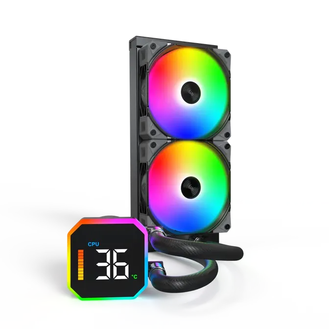 Water Cooler CPU Montech HyperFlow Digital 240mm Preto