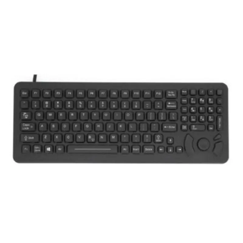 Teclado Honeywell 340-053-003-DB9P com fio retroiluminado 101 teclas preto