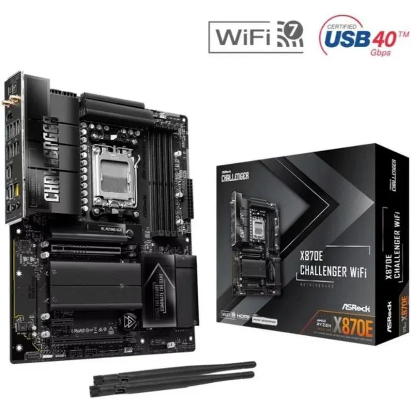 Motherboard AsRock X870E Challenger AMD X870E AM5 DDR5 ATX WiFi 6E PCIe 5.0