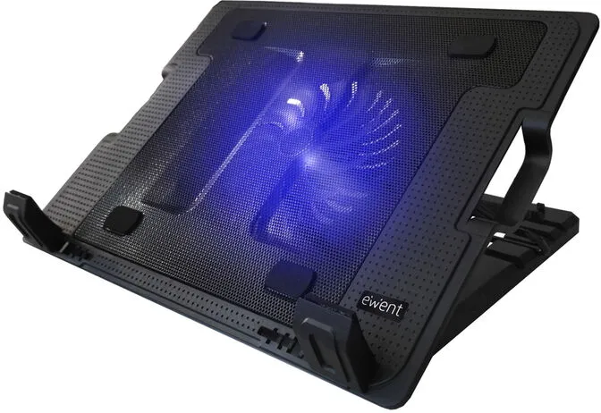 Cooler de Portátil Ewent com 1 Ventoinha + 2 Portas USB até 17"