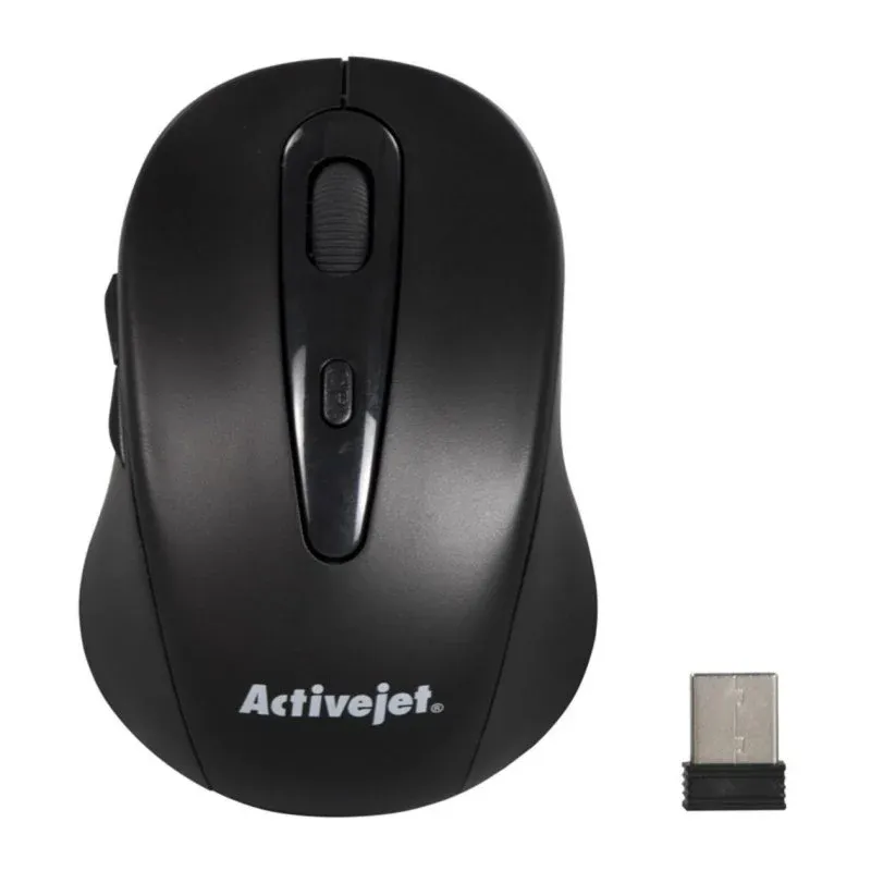 Rato Activejet AMY-213 Sem Fios RF 1600 DPI Preto Ambidestro 6 Botões