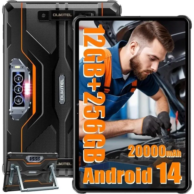 Tablet Oukitel RT8 4G 11" 12GB 256GB Preto Laranja