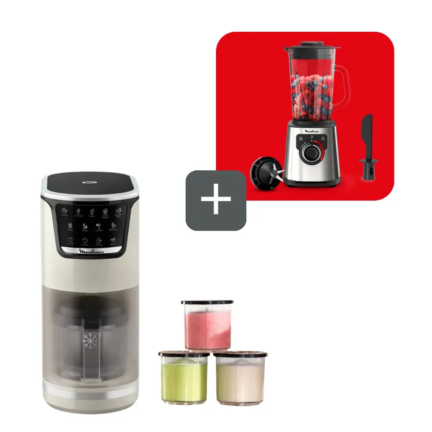Moulinex Promo Pack Máquina de Gelados Dolci + Liquidificadora Perfect Mix
