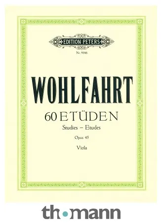 Edition Peters Wohlfahrt 60 Etüden Viola