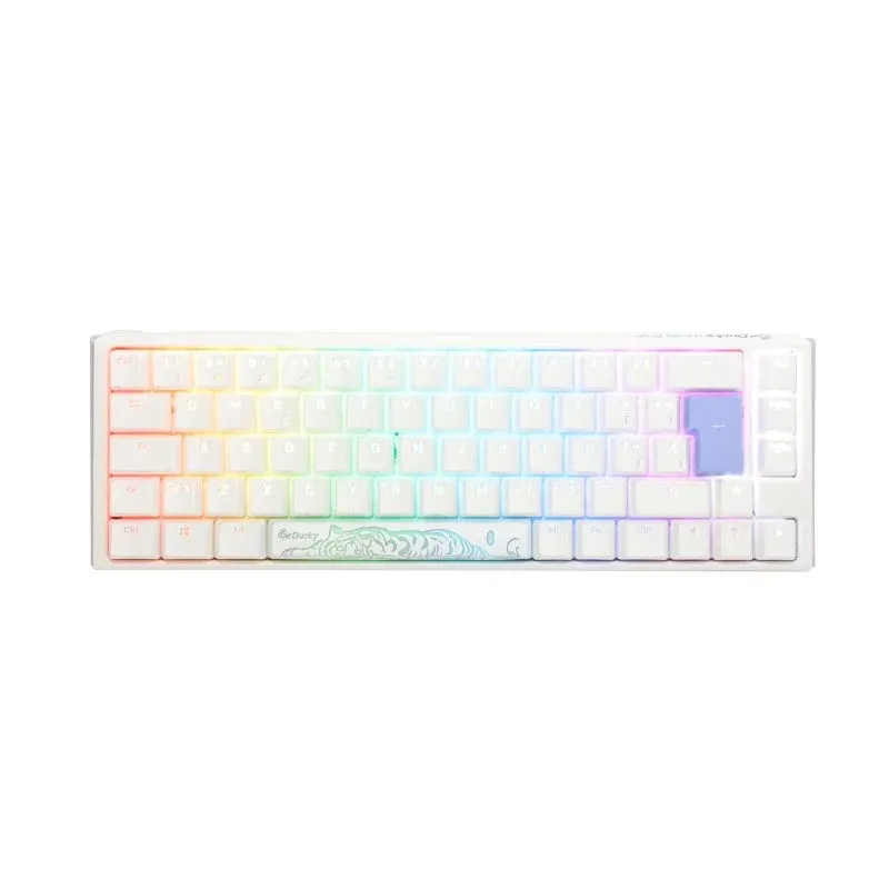 Teclado Mecânico Ducky One 3 Classic SF Branco RGB Hot-Swap 65% US
