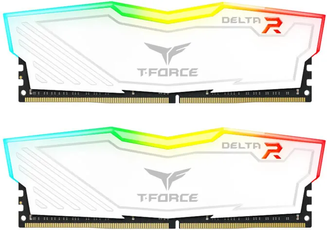 Team Group Kit 16GB (2 x 8GB) DDR4 3200MHz Delta RGB Branco CL16