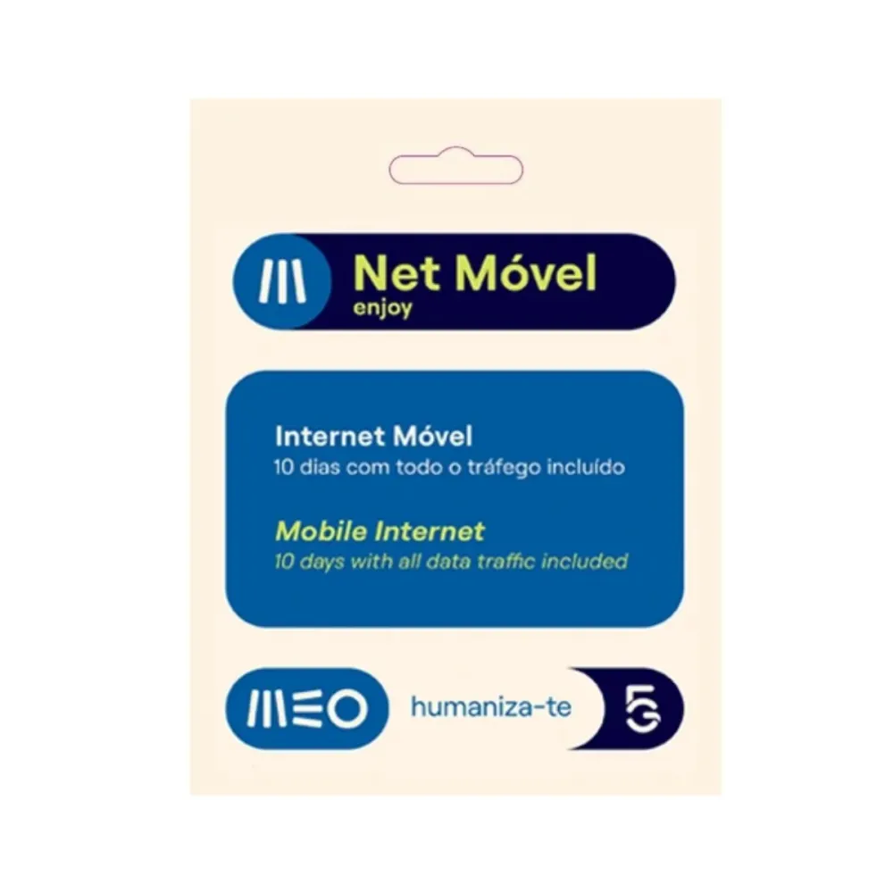 Cartão MEO Internet Móvel Enjoy 10 Dias/Ilimitado