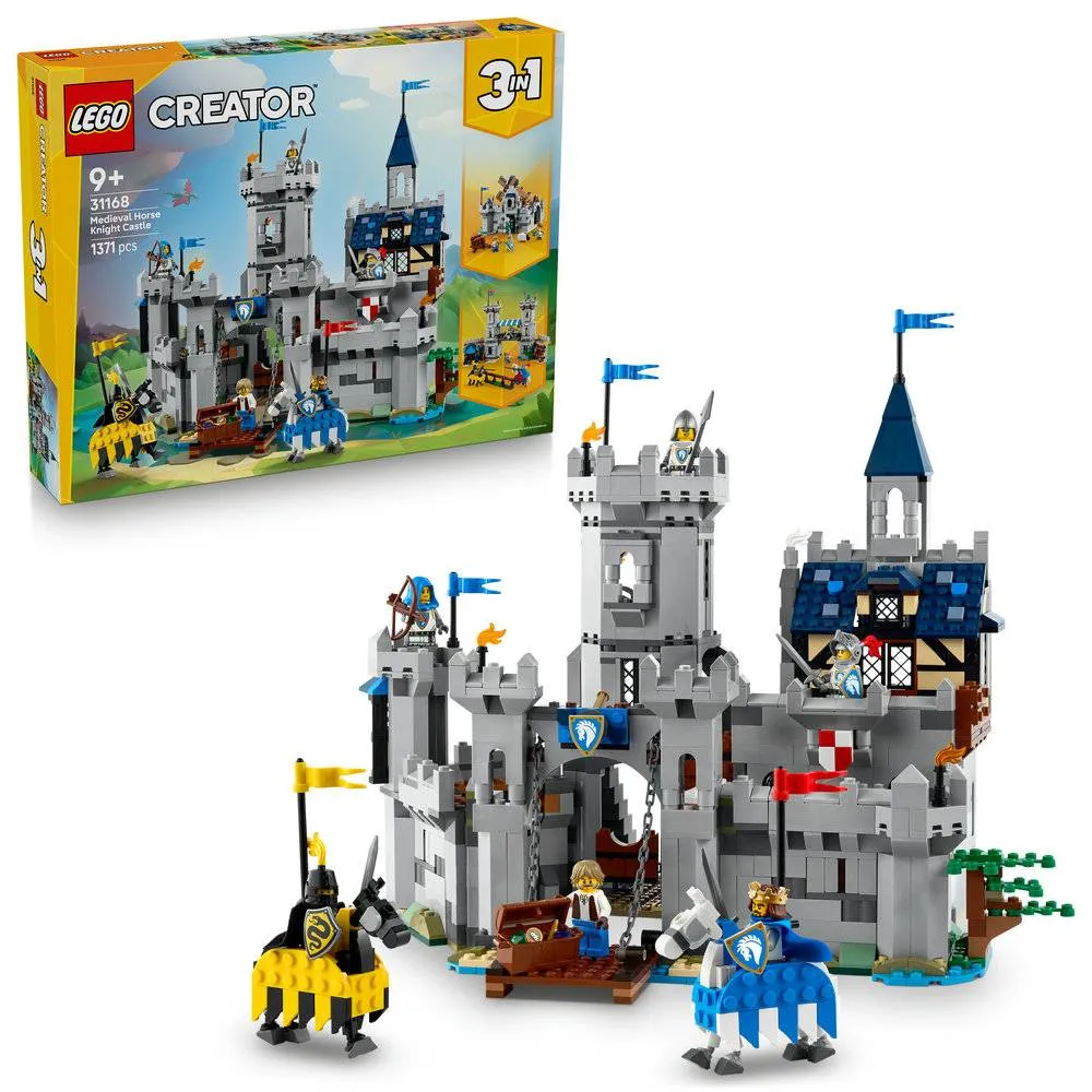 LEGO Creator 3em1 Castelo Medieval com Cavaleiro e Cavalo - 31168