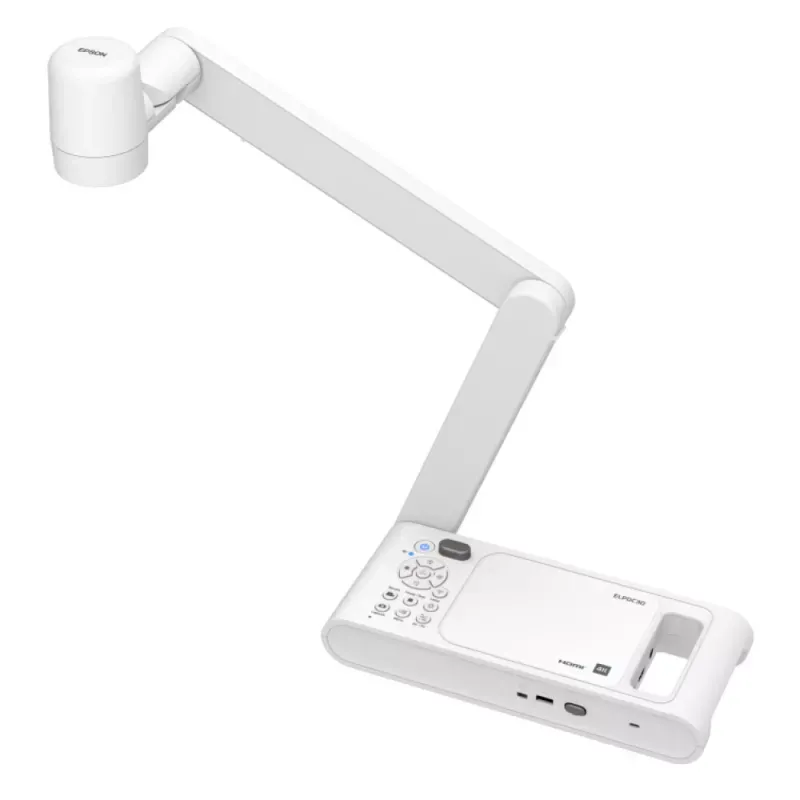 Epson ELPDC30 - Câmara arquivo digital - portátil - a cores - 13 MP - 4K UHD (3840 x 2160) - áudio - sem fios - VGA, HDMI - Wi-Fi - USB