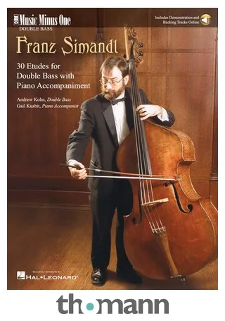 Music Minus One Simandl 30 Etudes Double Bass