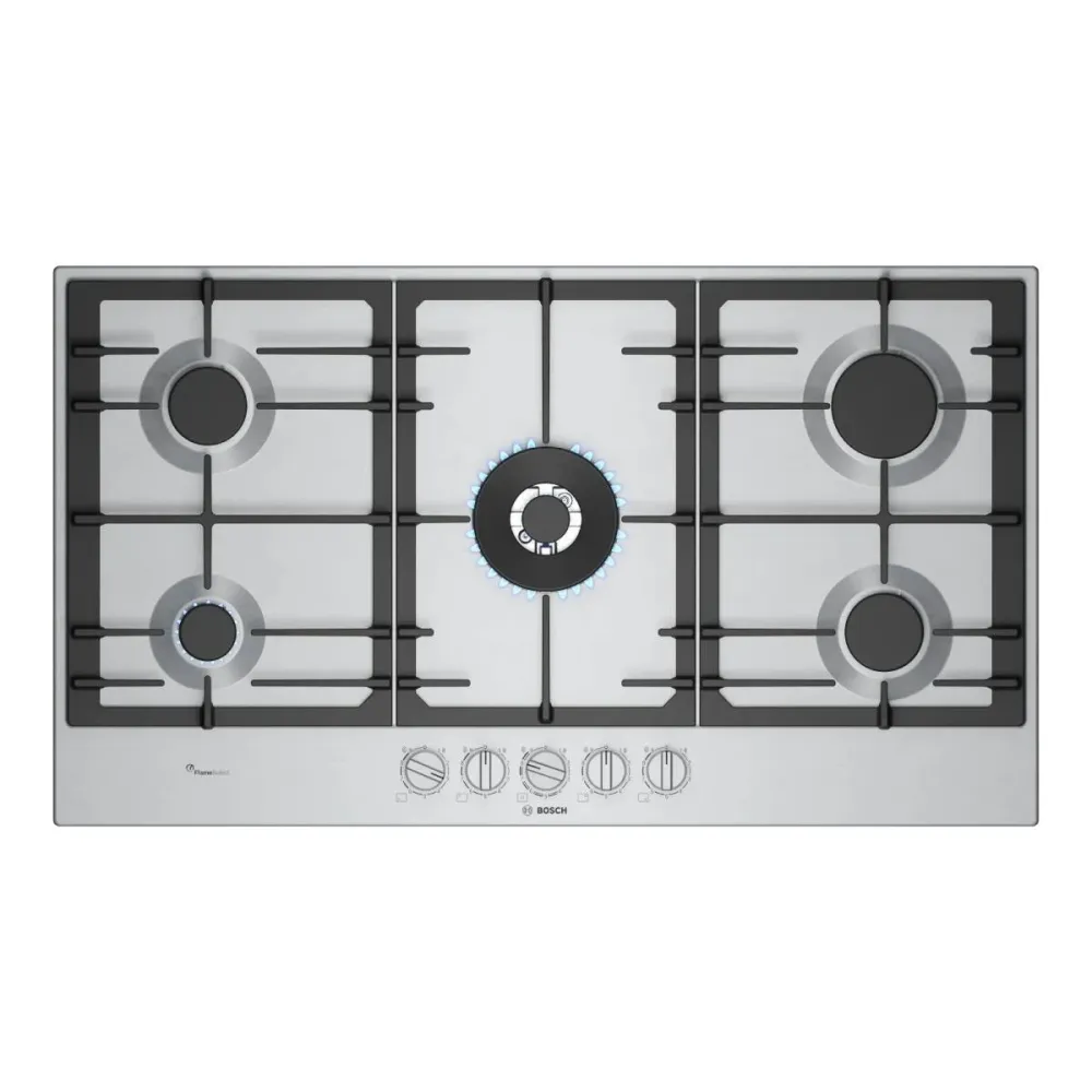 Placa a Gás Bosch Serie 6 5 Zonas 12500W Inox - PCR9A5I90
