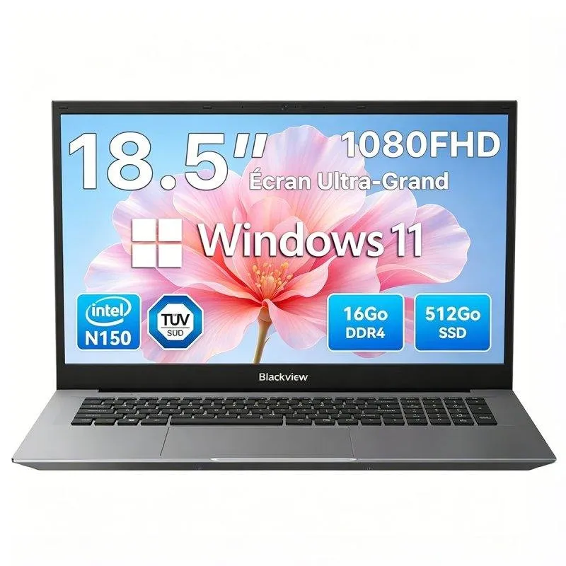 Portátil Blackview ACEBOOK 10 18.5" Intel N150 16GB 512GB SSD Intel Graphics Windows 11 Pro
