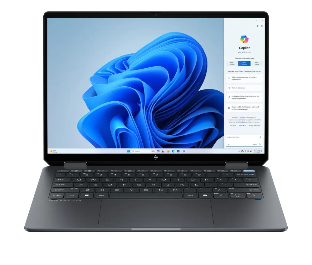 Portátil HP OmniBook 5 14-fh0024np 14" 3K Intel Core Ultra 9 288V 32GB 1 TB SSD Não disponível Windows 11 Home