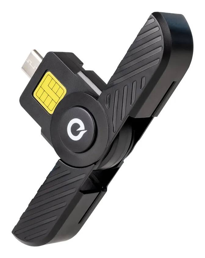 Leitor de Cartões DNIE Tooq USB-C 2.0, Preto