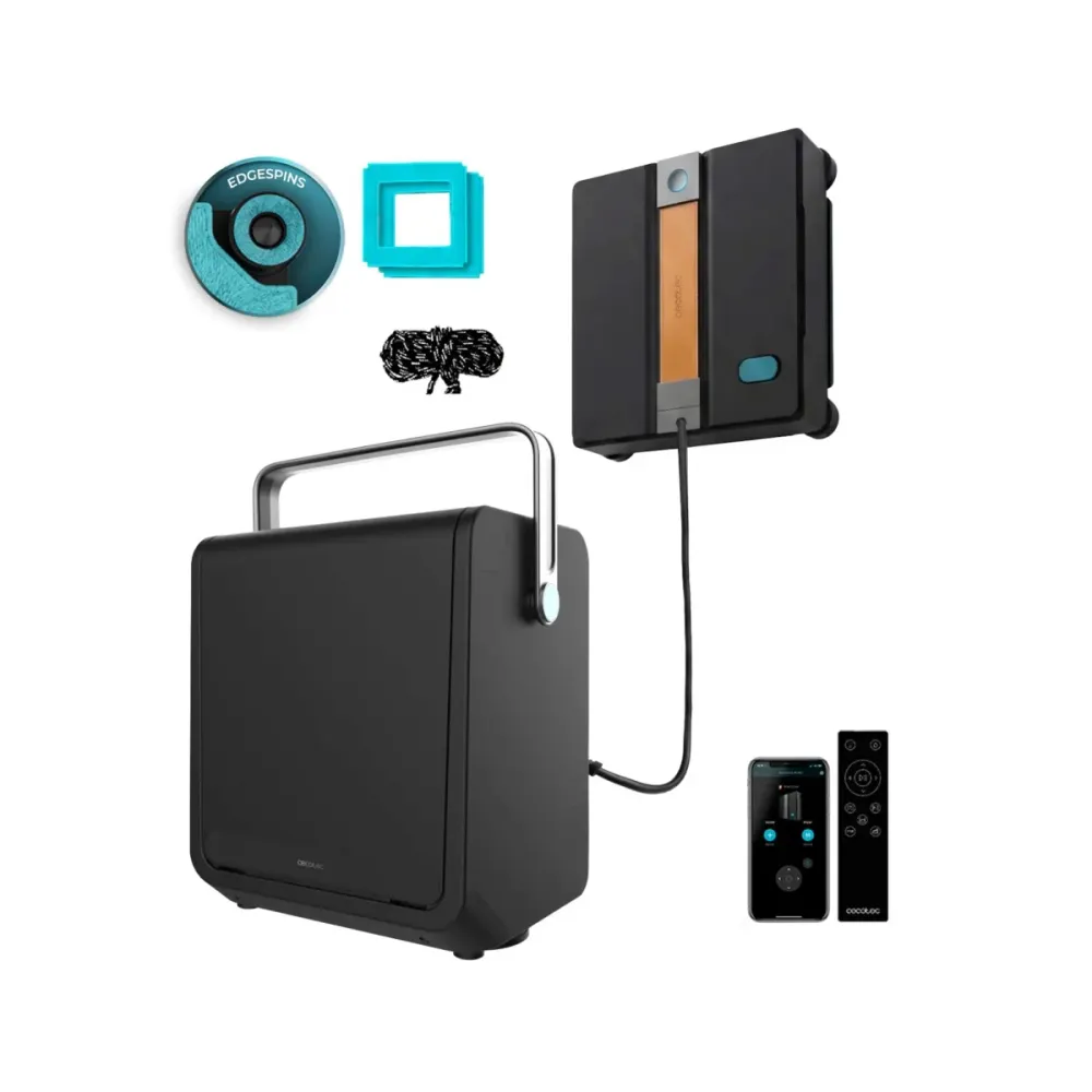 Robô Limpa Vidros Cecotec Conga Windroid W100 Station Preto
