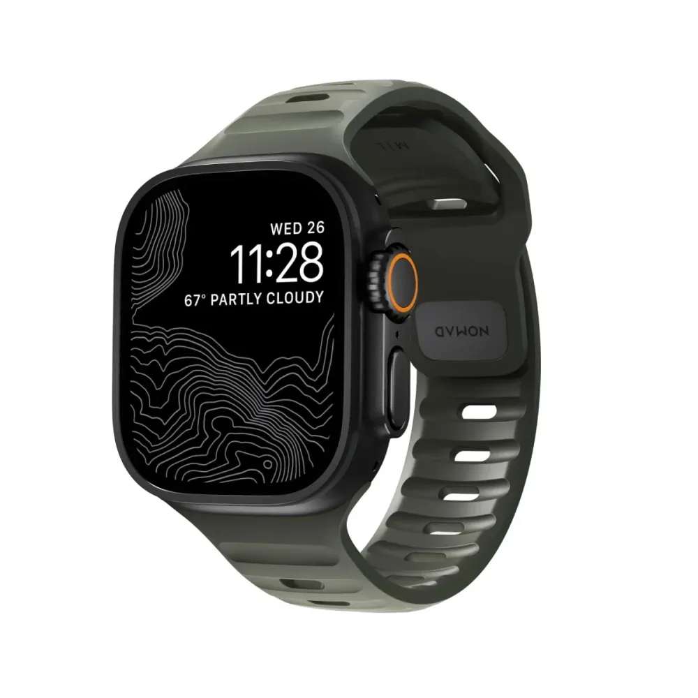 Bracelete Nomad Desportiva Apple Watch FKM 46mm Verde