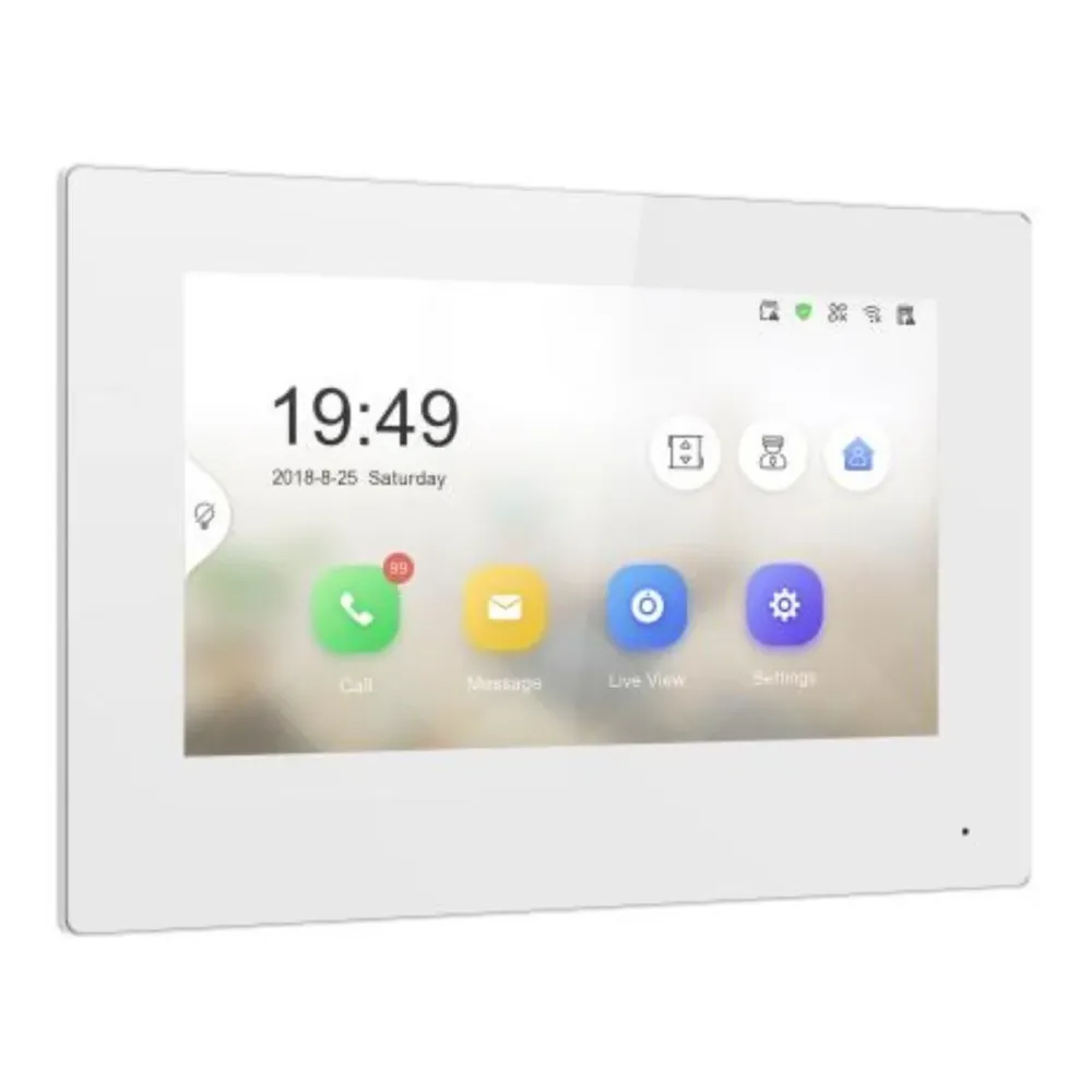 Monitor para Videoporteiro Hikvision 7'' Tátil TFT - DS-KH6320-LE1/White(B)