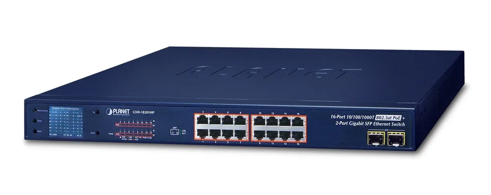 PLANET GSW-1820VHP network switch Unmanaged Gigabit GSW-1820VHP
