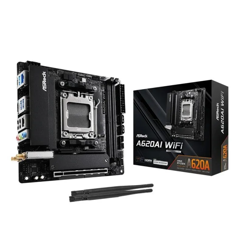 Motherboard Asrock A620AI WiFi AMD A620A Socket AM5 DDR5 Mini ITX WiFi 6E 2.5GbE RGB