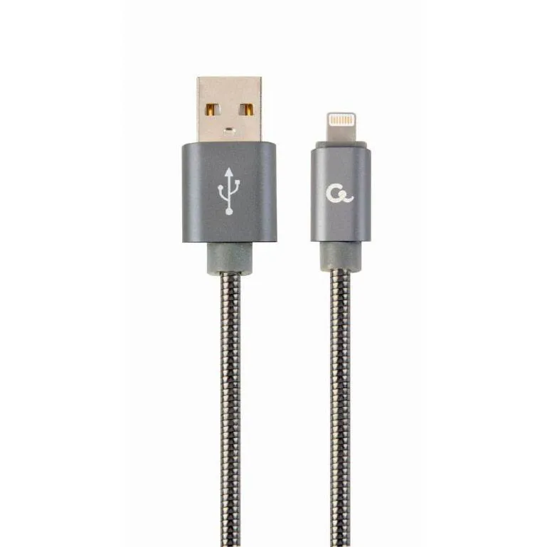 Cabo Gembird CC-USB2S-AMLM-1M-BG USB-A para Lightning 1m Cinza