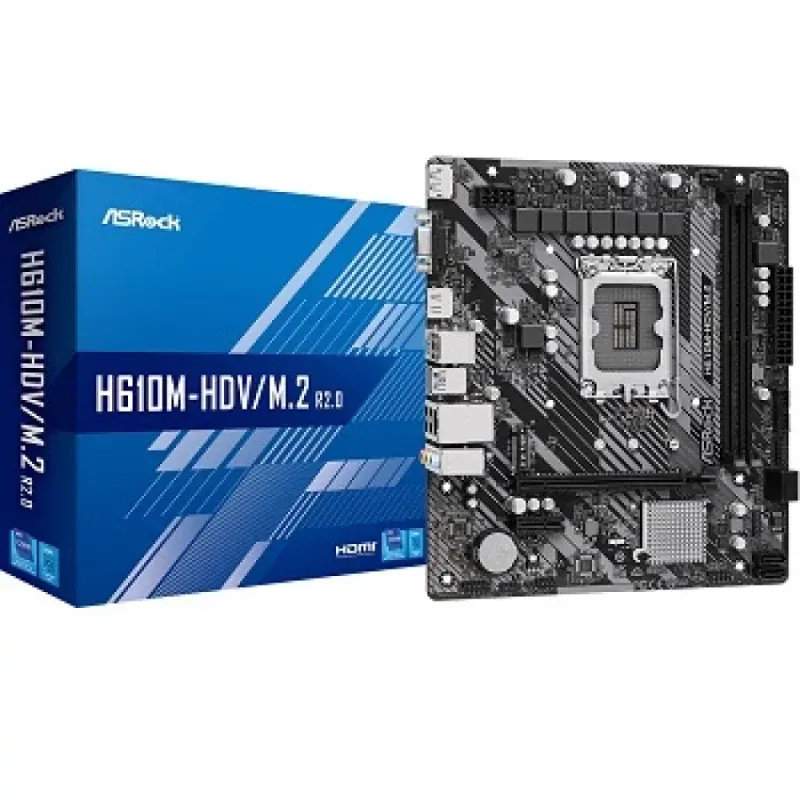 MOTHERBOARD ASROCK H610M-HDV 2DDR4, 1M2, 1PCI4.0, MATX