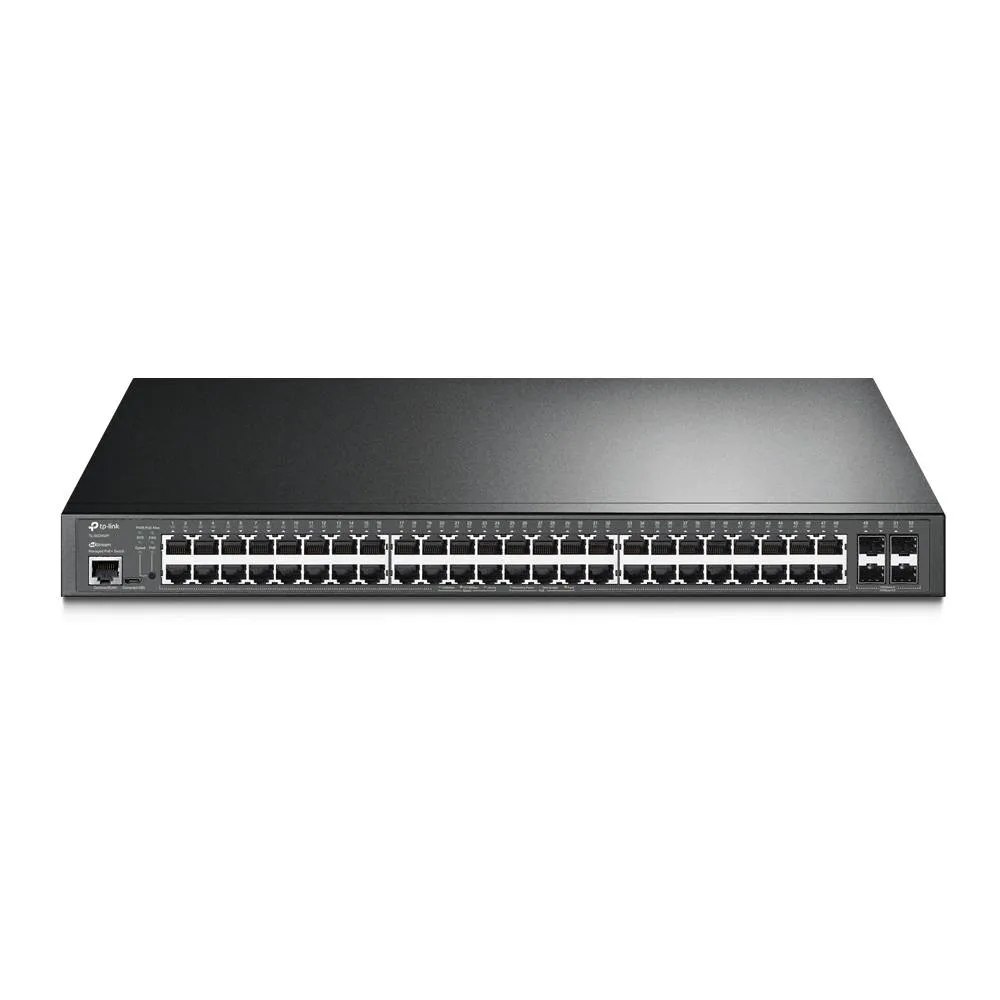 Switch de Rede TP-Link TL-SG3452P JetStream 48 Portas 10/100Mbps PoE+ + 4 Portas SFP Rack Mountable