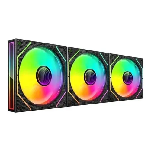Ventoinha 120mm Mars Gaming MF-3DPROKIT PWM ARGB Preta (Pack3) Kit + Controlador