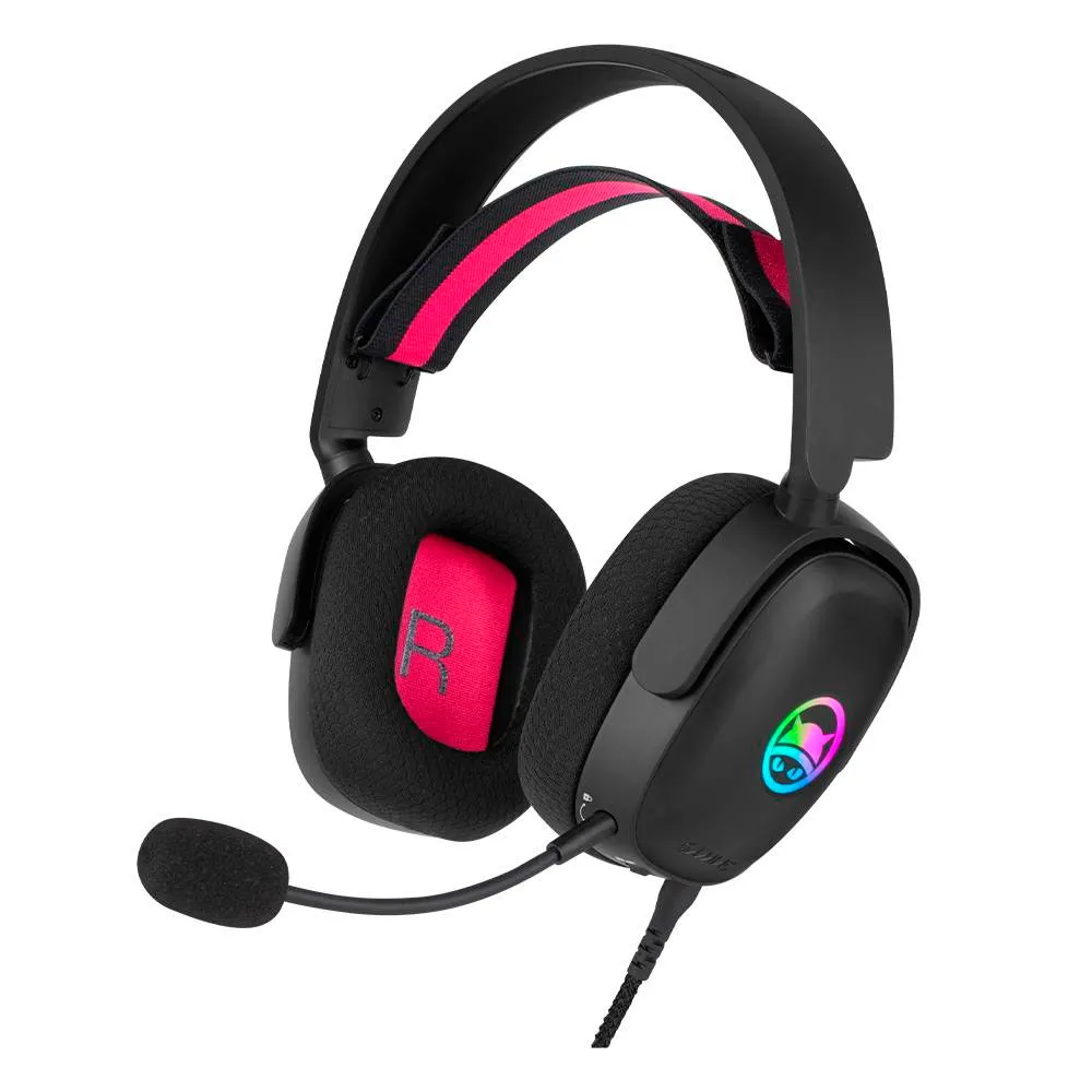Headset Gamiac HS71 Gaming Wired 7.1 Surround USB Preto